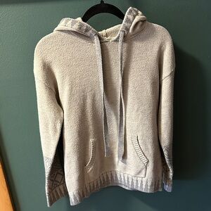 Hem and Thread Cozy Gray Hooded Sweater